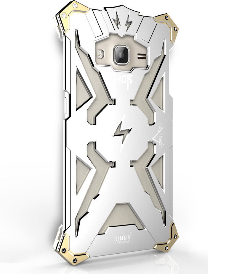 SIMON THOR Aviation Aluminum Alloy Shockproof Armor Metal Case Cover for Samsung Galaxy J3 & J3 Pro