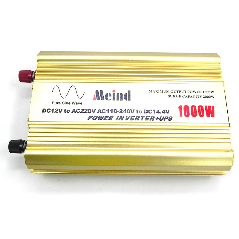 逆变器1000W 12v-220v  正弦波 带充电 逆变电源 电瓶转换器