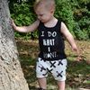 Trend cotton top with letters, set, children's clothing, wholesale