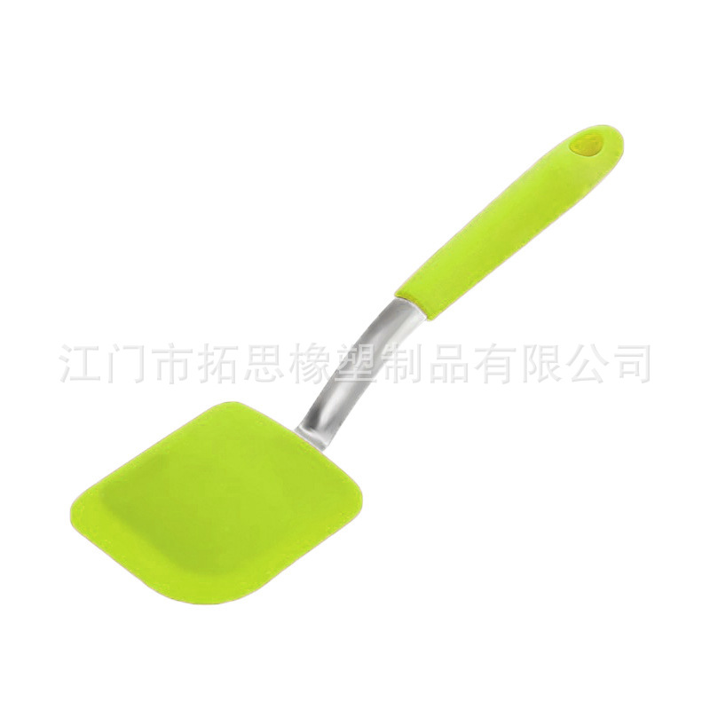 不锈钢手柄硅胶小锅铲耐高温硅胶铲新款硅胶制品多功能锅铲