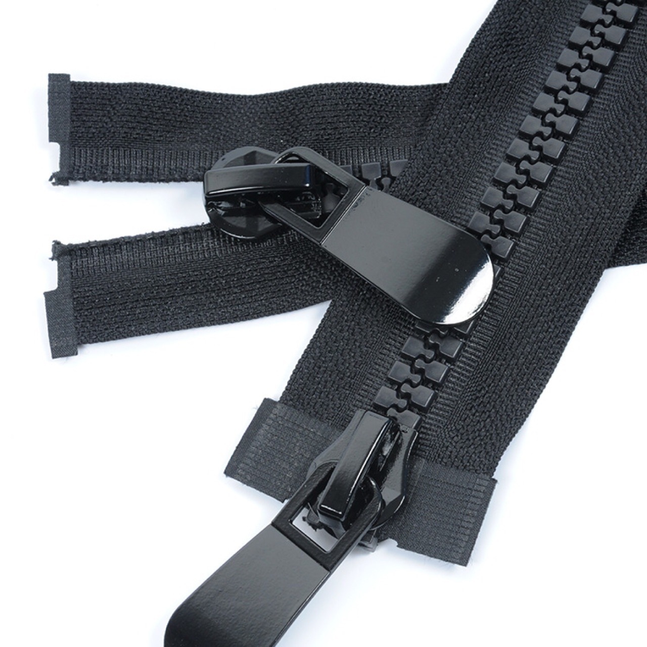 15号树脂双开口拉链 加长款羽绒服拉锁 双头双向双开上衣外套