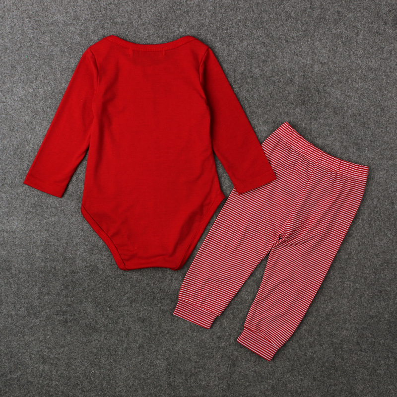 Julset för baby med bodysuit och byxor för flickor tomte_voghion.com