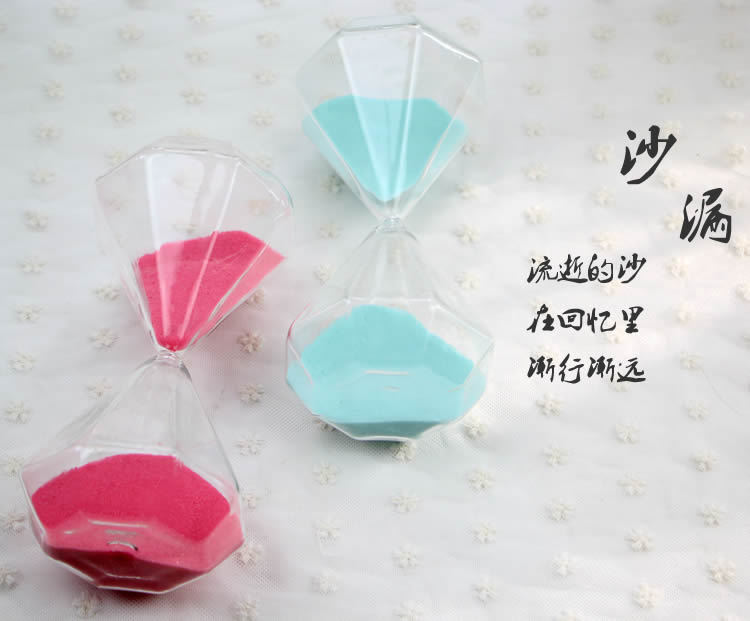 Diamante multicolor temporización creativa reloj de arena adornos/Día de San Valentín decoraciones creativas accesorios para el hogar