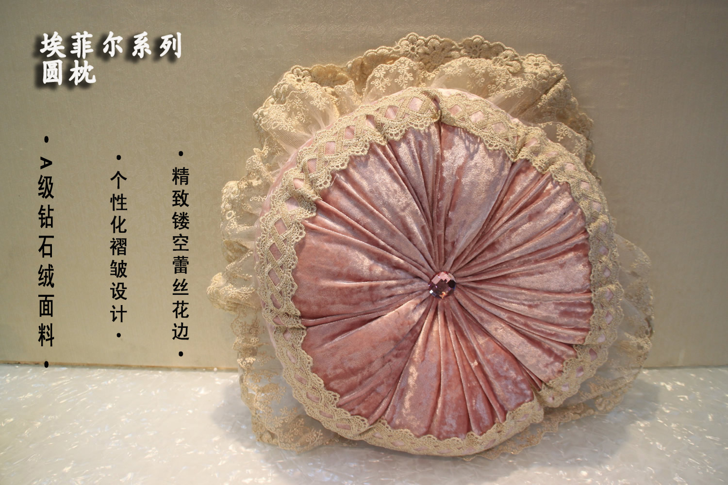 厂家直销新钻石绒欧式古典床头不含芯抱枕套外贸定做详情3