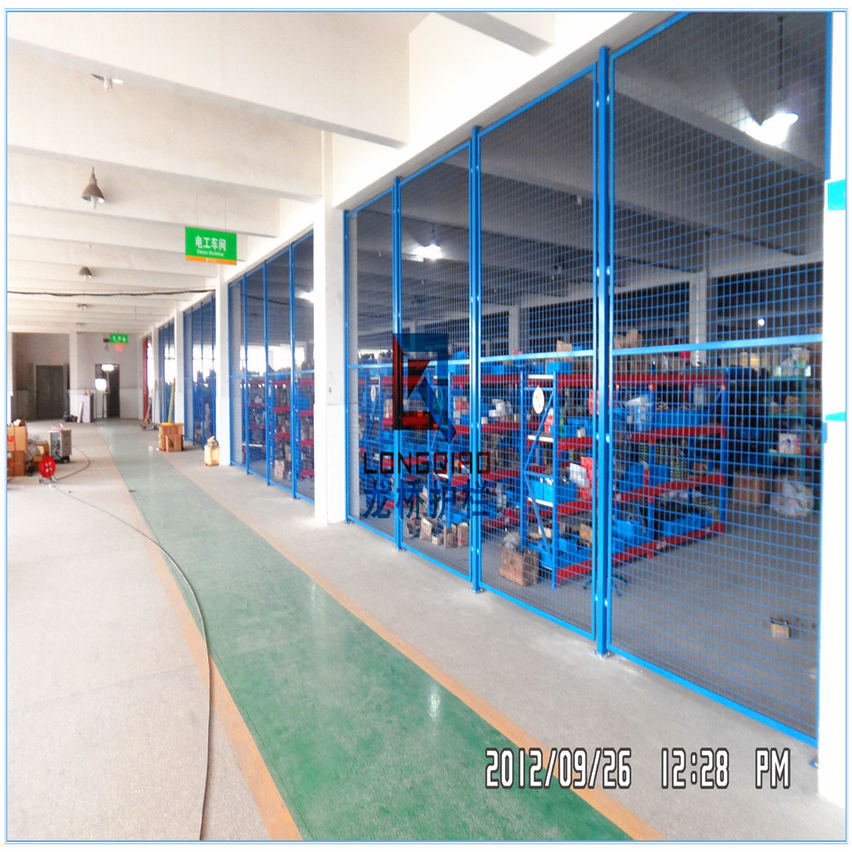 龙桥护栏订制外资企业车间隔离网/昆山车间厂区隔离网