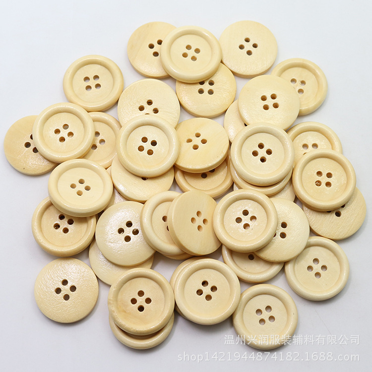 Factory direct selling natural wood buckle wooden buttons