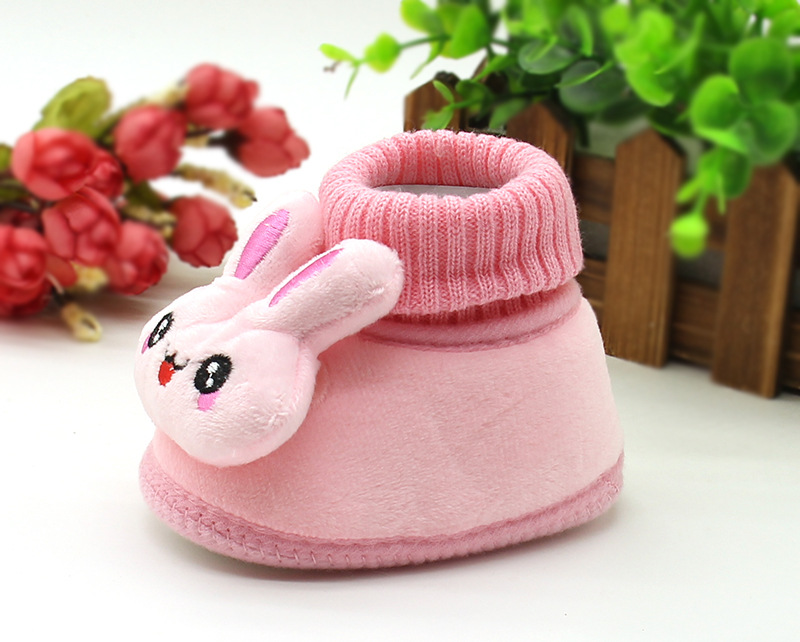 2021 New Baby Shoes Autumn and Winter 3D Cartoon Cotton Shoes Ribbed Walking Shoes for Boys and Girls