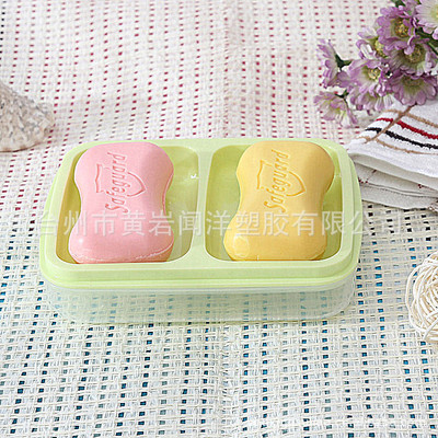 double-deck practical Leachate Soap box PP Creative home Commodity wholesale waterproof plastic cement travel soap box