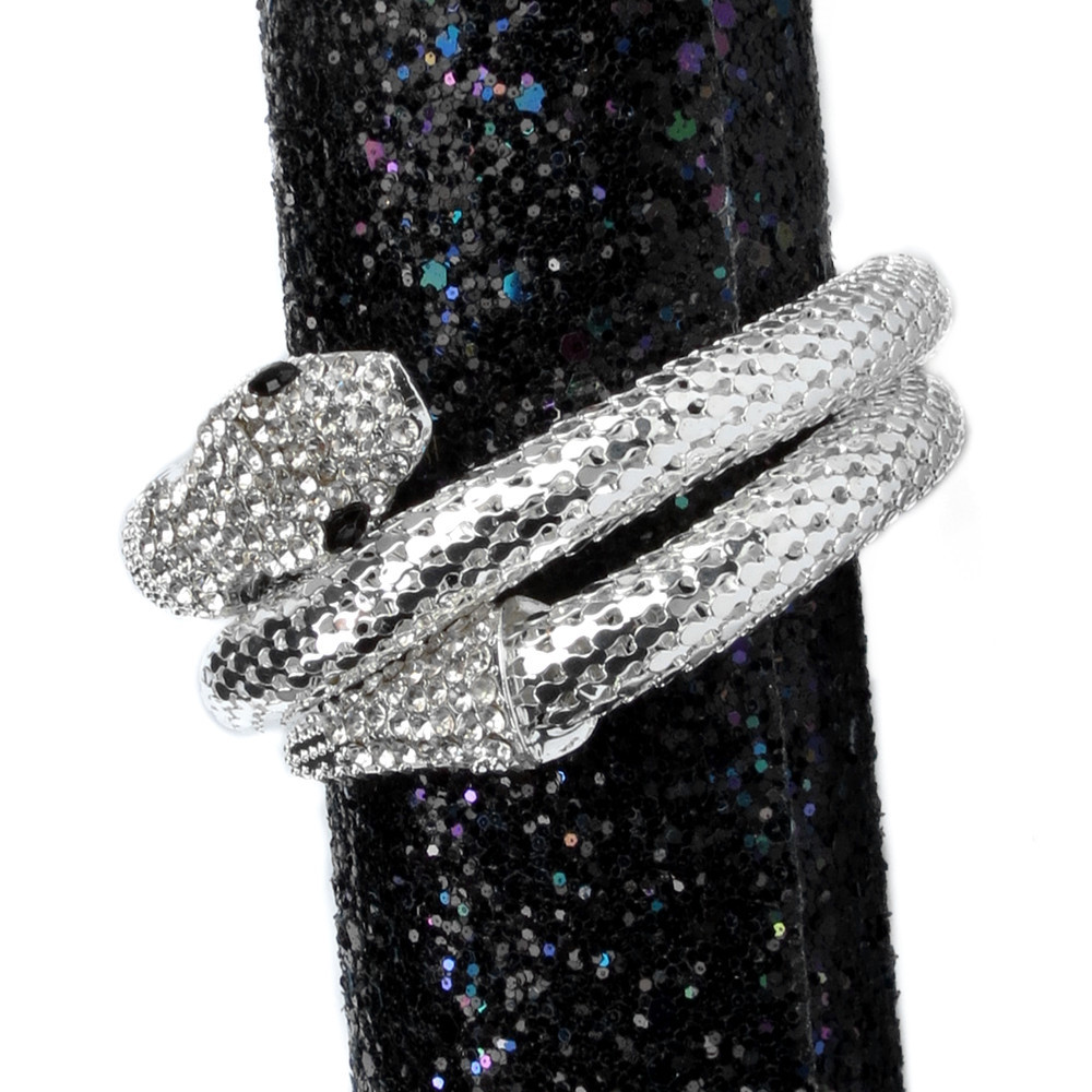 Fashion Snake Alloy Inlay Rhinestones Bangle