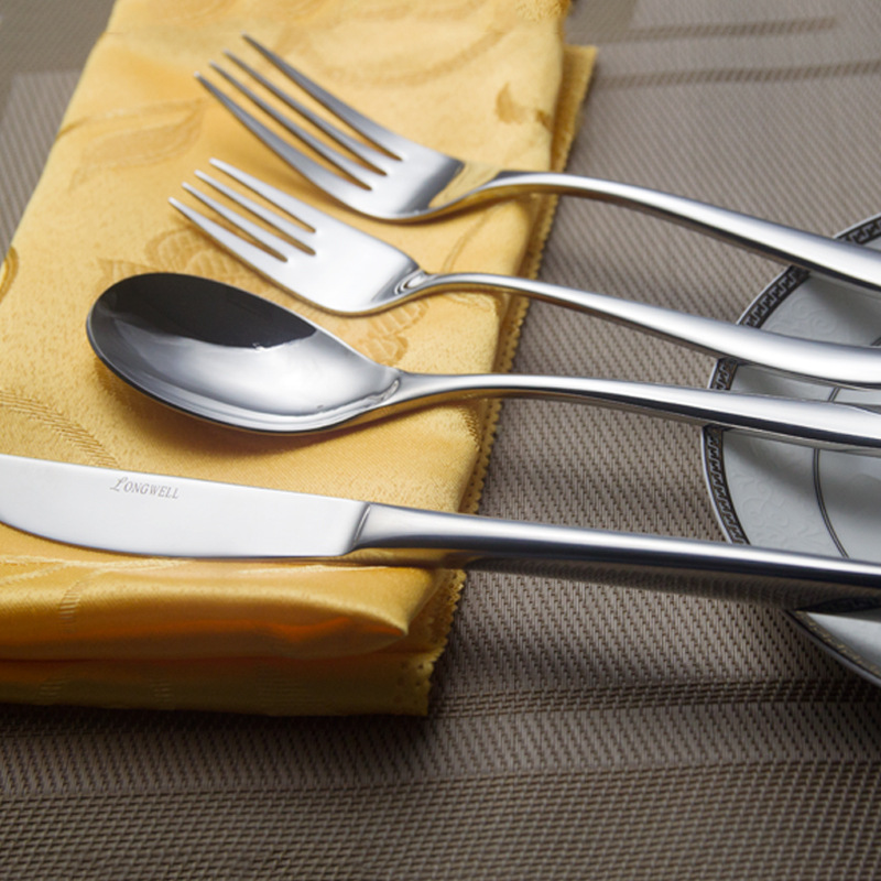 供应酒店用品餐具牛排西餐刀叉 西餐厅精美304不锈钢刀叉定制|ru