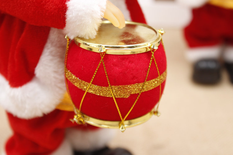 Home & Garden Christmas decorations electric Santa Claus 30CM high five mixed electric dolls children's gifts_voghion.com