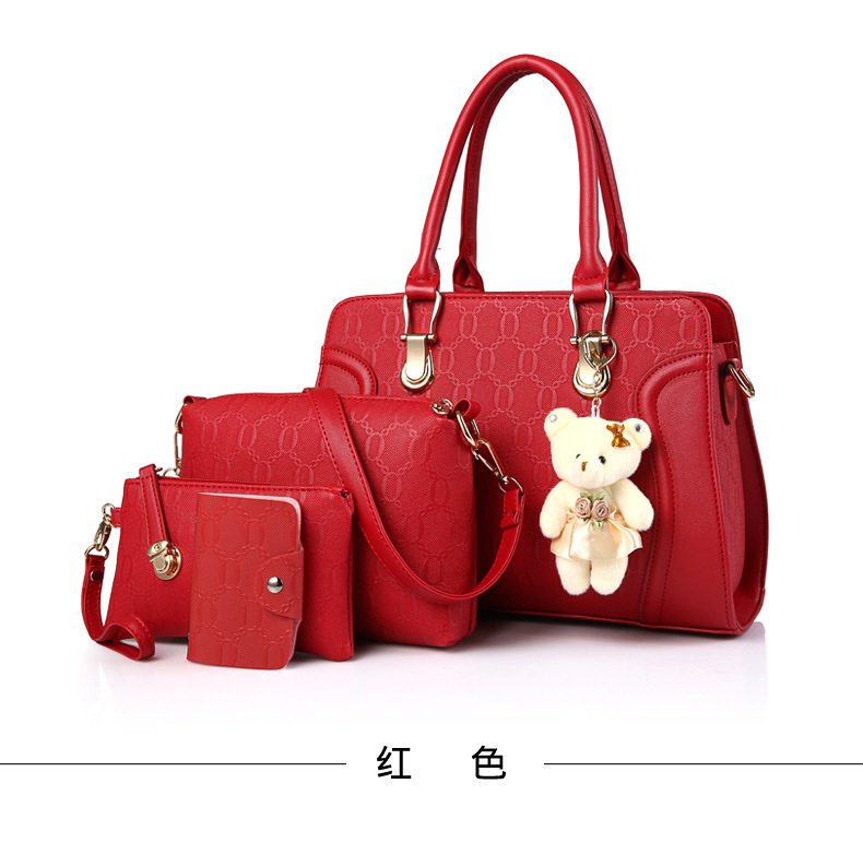 4 IN 1 Women COMBO SET Ladies HANDBAG SLING BAG / TOTE BAG / SHOULDER BAG / CLUTCH BAG Pouch