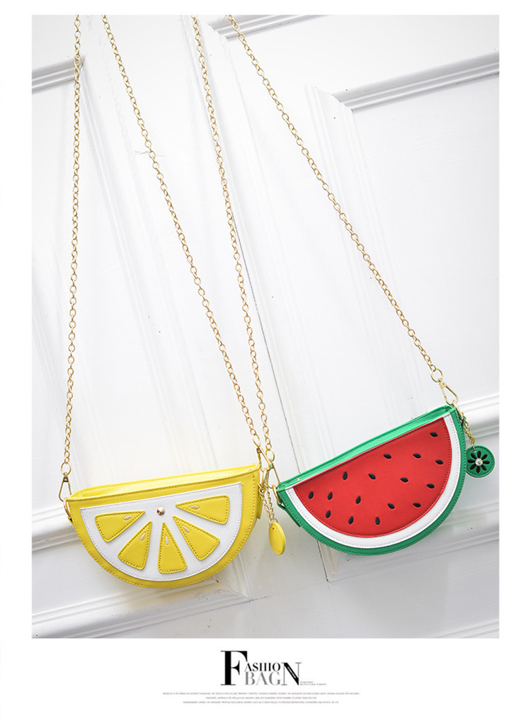 Bolso De Hombro Con Cadena De Frutas De Dibujos Animados display picture 4