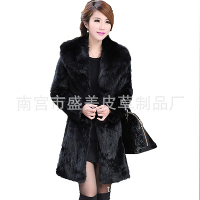 Fox feather collar Rabbit fur coat overcoat have more cash than can be accounted for Large Fur integrated Korean Edition Manufactor wholesale On behalf of