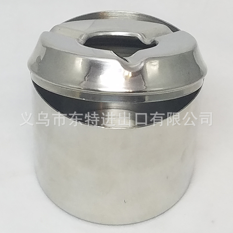 不锈钢加厚烟灰缸大容量带盖烟灰杯酒店ktv金属烟灰缸详情图8