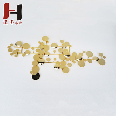 定制 不锈钢创意吊饰壁饰 创意金属圆片墙饰 家居酒店软装饰品