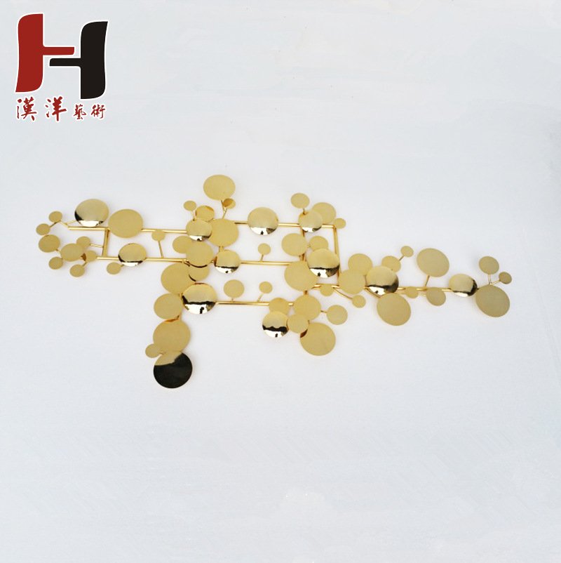 定制 不锈钢创意吊饰壁饰 创意金属圆片墙饰 家居酒店软装饰品