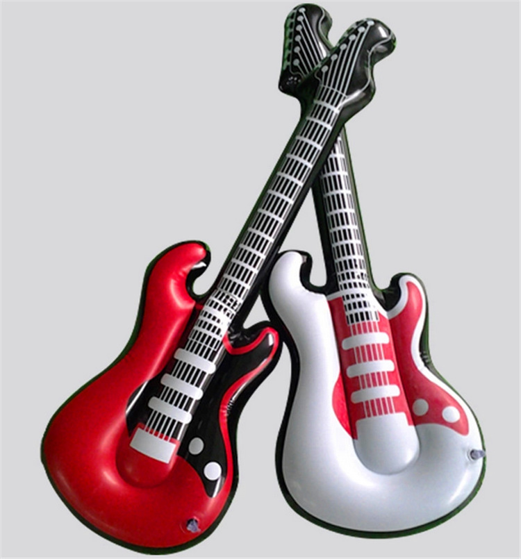 Popular Inflatable PVC Stage Simulation Props Children's Inflatable Guitar Toy Inflatable Saxophone Model