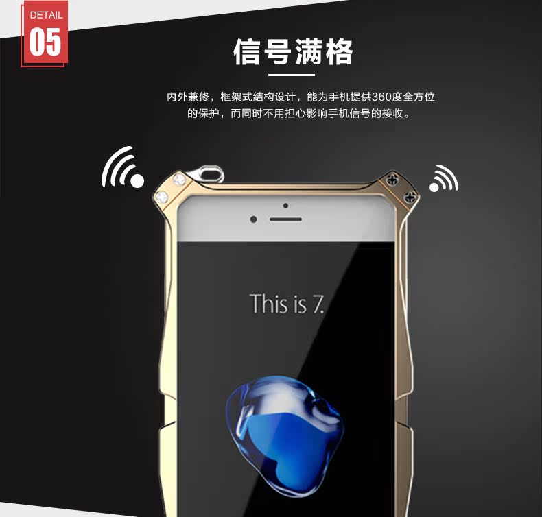 CECIL Spider-Man Aerospace Aluminum Shockproof Metal Shell Case Cover for Apple iPhone 7 & iPhone 7 Plus