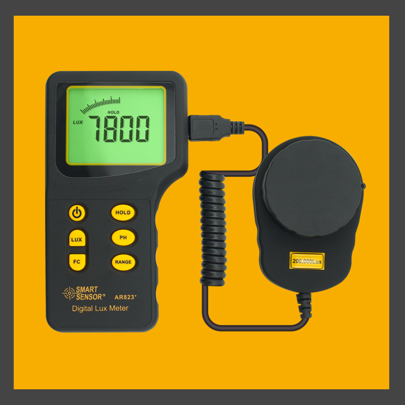 香港希玛AR823 分体式光照度计 测量范围1-200.000lux - 办公批发网