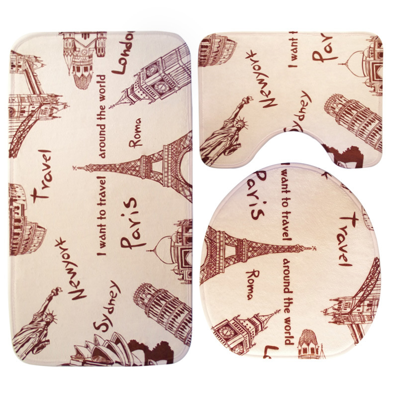 素色世界名胜三件套