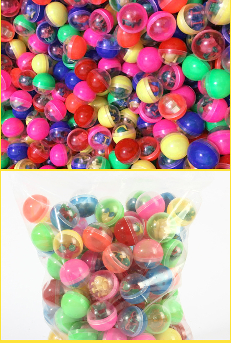 32mm混装扭蛋一元投币机玩具 扭蛋机专用扭蛋球一包100个低价批发