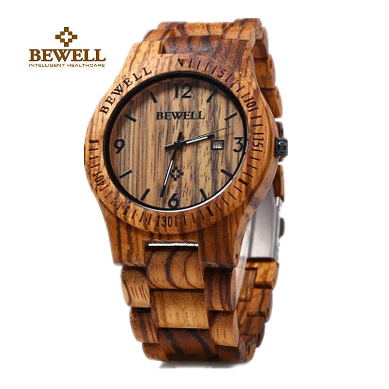 Montre en bois à quartz hommes - Ref 3431824 Image 1