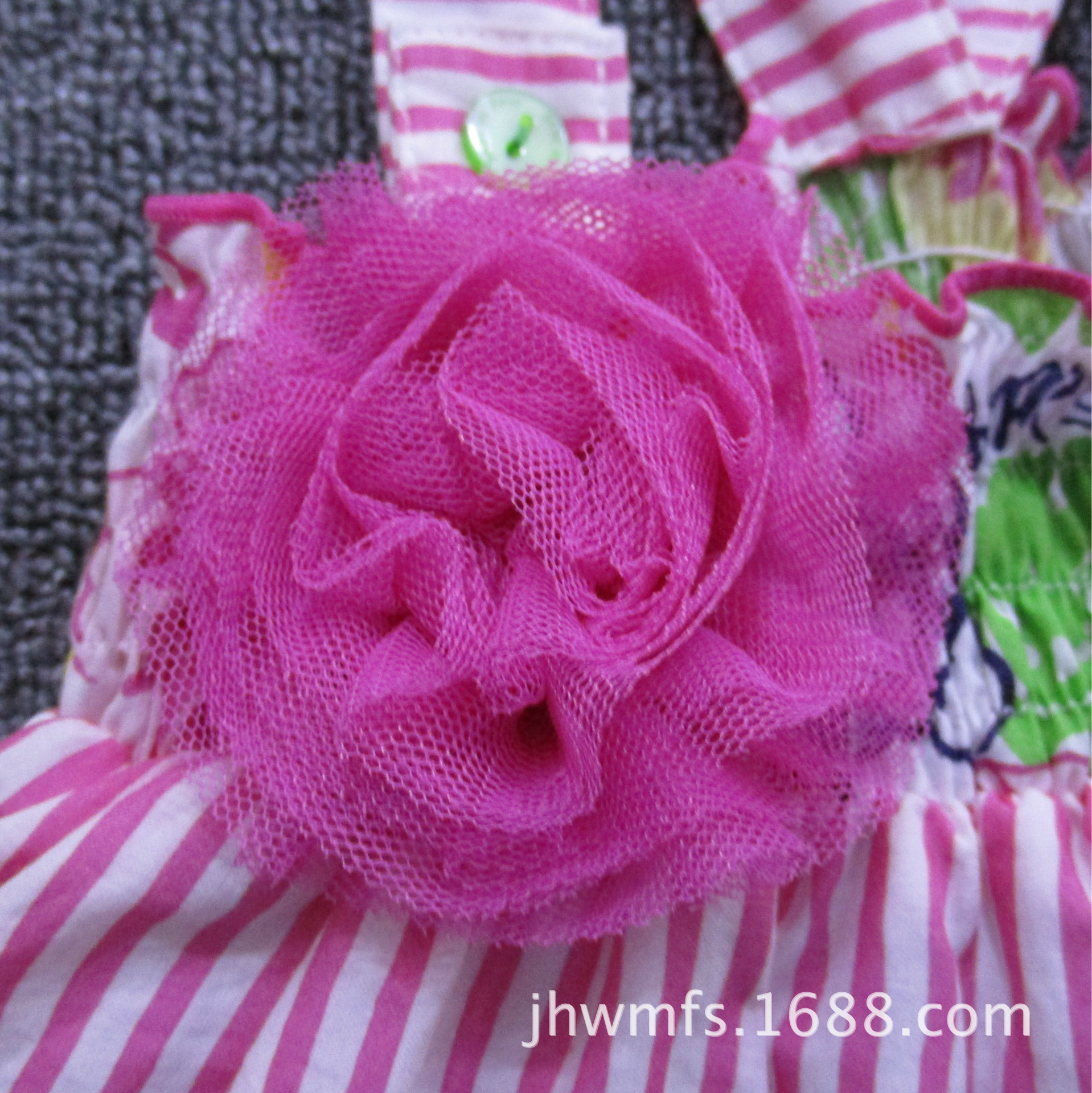 外貿原單花朵吊帶裙