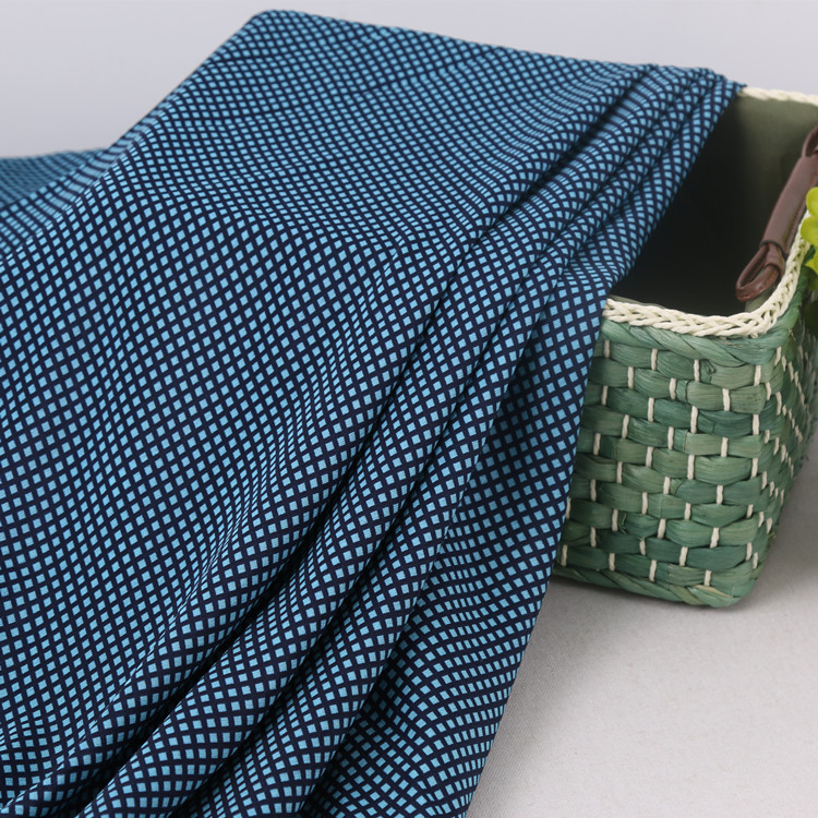 现货供应100D全涤佐织麻印花涤纶佐织麻印花春夏女装连衣裙布料