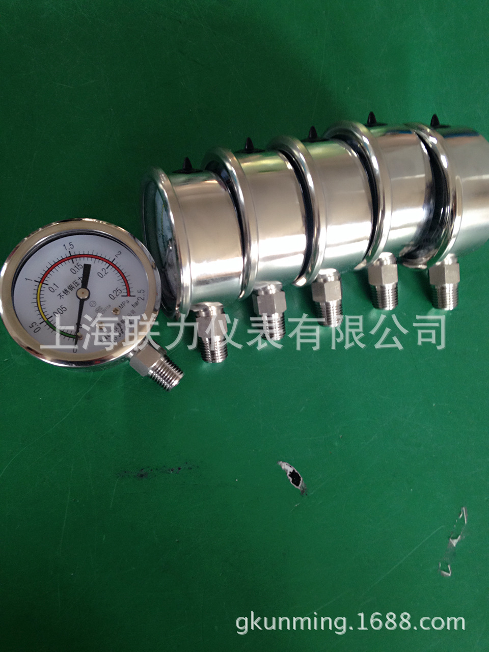 上海联力仪表Y60BF全不锈钢耐高温耐腐蚀各种规格