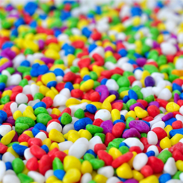 Красочный камень Pebble Fish Tank Декоративный пол Песок Семь цветов Садовый камень Аквариум Набор Камень