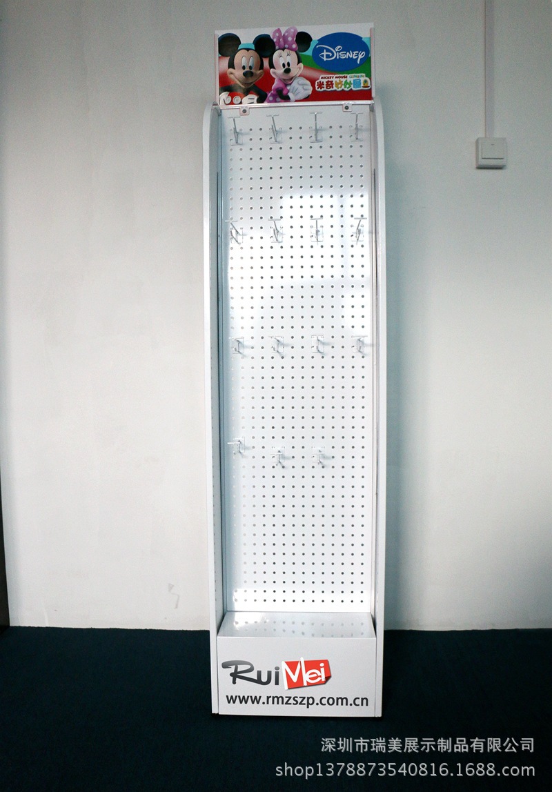 立式靠墙白色贴画展示架 卡通贴纸展示架  洞洞板手机配件展示架