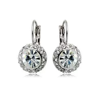fashionable classic crystal earings, earrings, accessory for bride, diamond encrusted, European style, wholesale