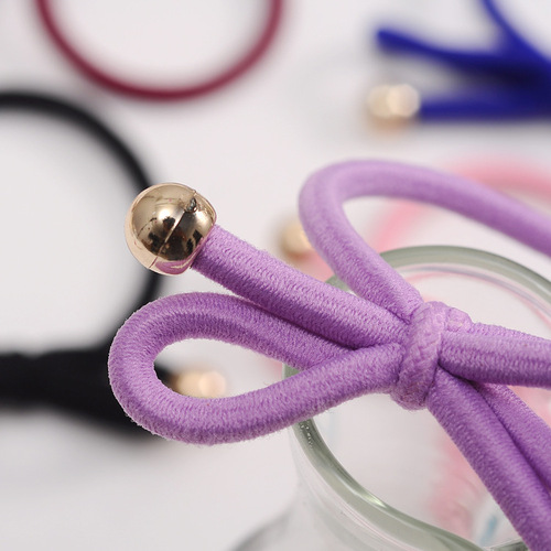2610 bow jewelry wholesale hair tie small rubber band hair rope hair ring head rope flower headdress