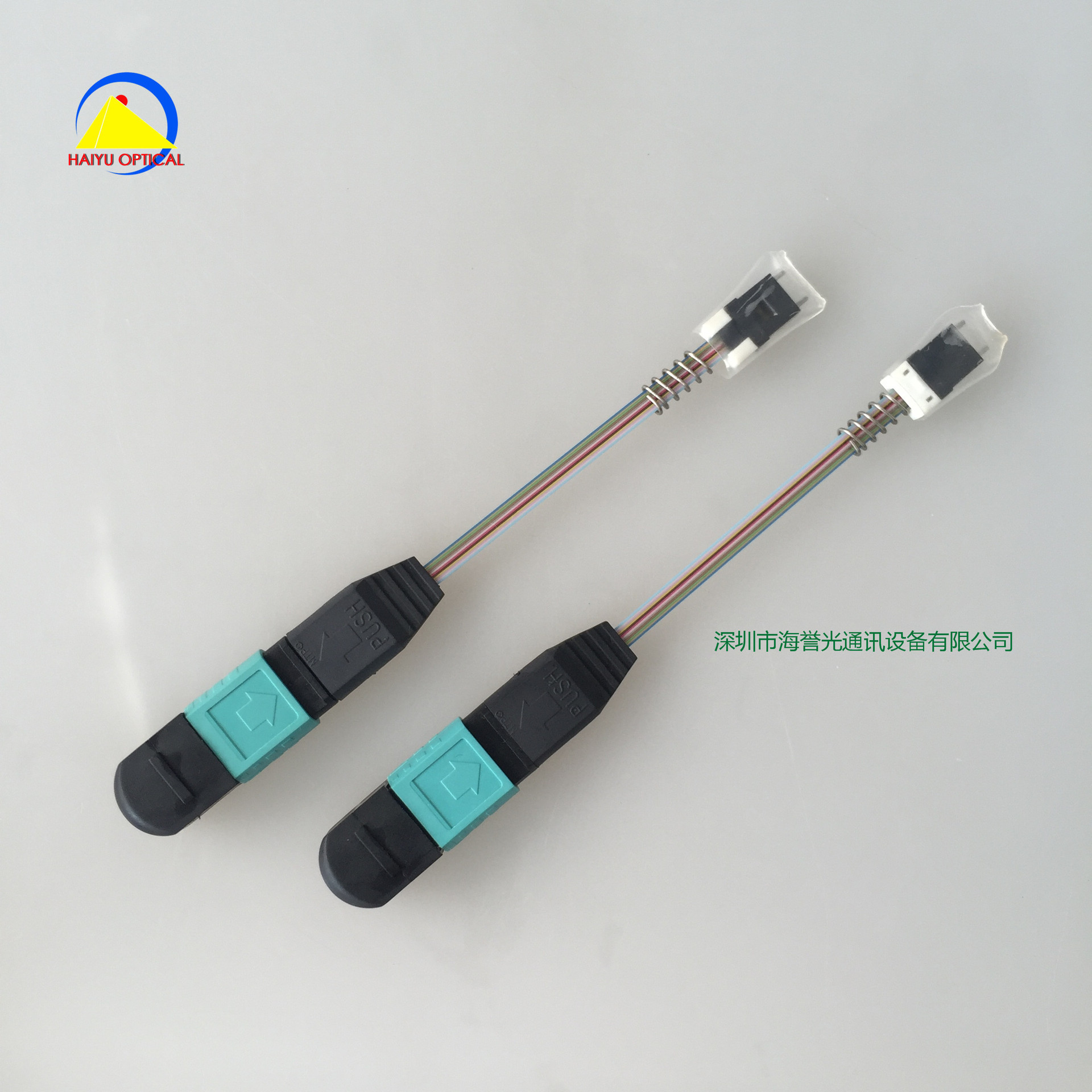 专业定制MPO-MT 12芯多模万兆OM3带状裸纤光纤跳线 测试标准线