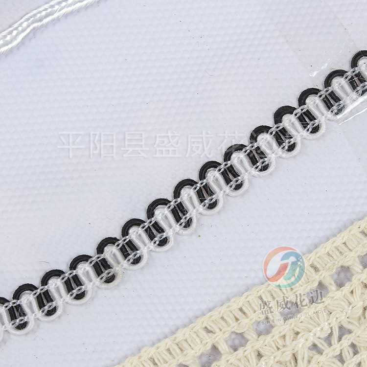 供应棉线花边 婚纱蕾丝面料花边 弹力水溶花边 可色织染色