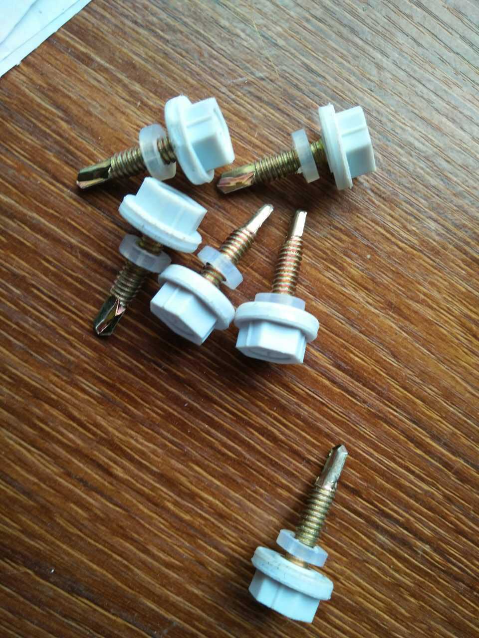 批发5.5X25 头部宝钢白灰尼龙头钻尾钉 尼龙头钻尾螺丝自攻螺钉