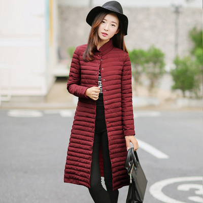 一件代发实拍2019新品韩版修身长款棉衣女羽绒棉服棉袄批发厂家|ru