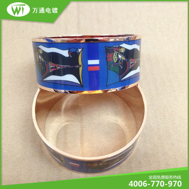 不锈钢手镯真金挂镀玫瑰金加工手镯电镀厂东莞电镀加工