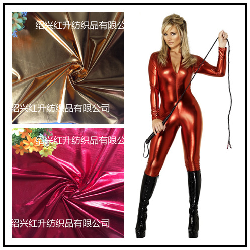 氨纶满版烫金布 膝皮布 冰丝面料 针织 四面弹 现货面料