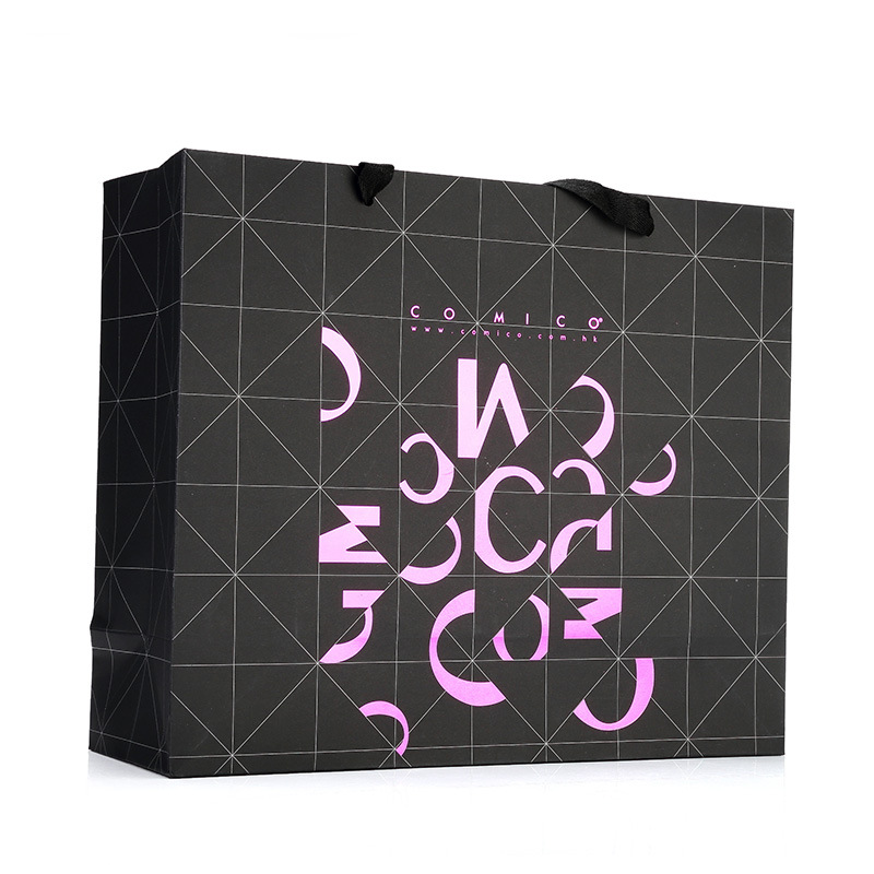 创意炫酷新款大号手提袋 UV印刷礼品袋精美黑卡纸手拎袋做工精良