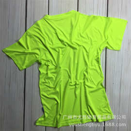 男女短袖羽毛球服上衣 速干透气 圆领运动文化衫 情侣纯色T恤