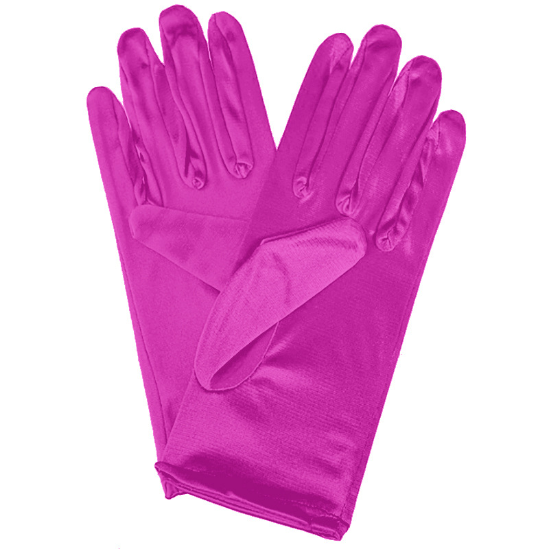 55g Weight Gloves Classification Satin Fabric Type 1 Pair Quantity Solid Color Pattern Women'S Gender Simple Style Style Women's Simple Style Solid Color Satin Gloves 1 Pair 15
