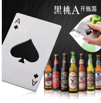Abrelatas de cerveza creativo cerveza destornillador tarjeta de juego personalidad abrebotellas melocotón negro una tarjeta abridor de vino