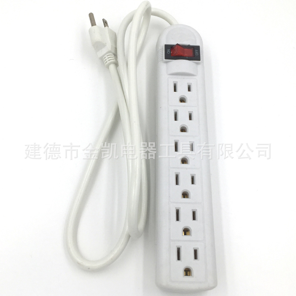 6孔小圆头美式六孔插座 排插厂家直销