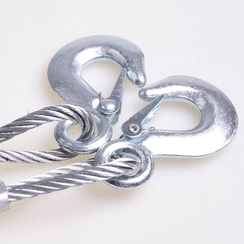 5噸4米鋼絲拖車?yán)K 牽引繩 拖車?yán)K 拖車帶 足米手提式