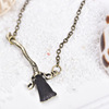 Fashionable necklace, accessory, metal broom, European style, new collection, Harry Potter