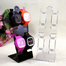 塑料制品架子 4展位手表展架 手链托架 手表展示架 黑白色