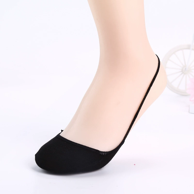 Half-foot invisible socks (Foot Charm) women's cotton no-show anti-slip, one size