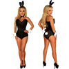 new black rabbit dress rabbit uniform body jacket accessories